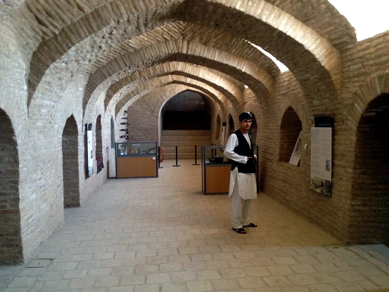 Historic brick-vaulted heritage interior in Afghanistan